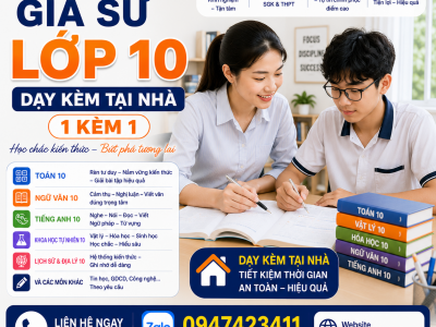 Gia Sư Tại Nhà Lớp 10 TP.HCM