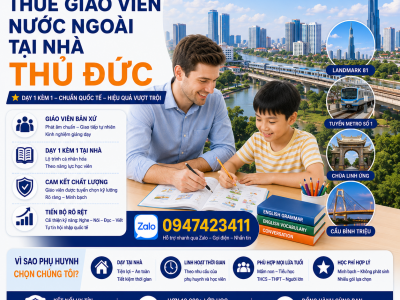 Giáo Viên Tiếng Anh Người Nước Ngoài Dạy Tại Nhà TP. Thủ Đức