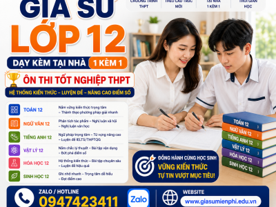 Gia Sư Tại Nhà Lớp 12 TP.HCM