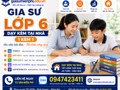 Gia Sư Tại Nhà Lớp 6 TP.HCM