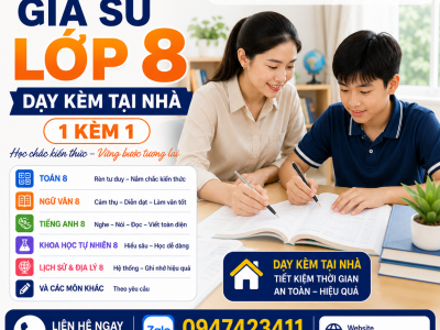 Gia Sư Tại Nhà Lớp 8 TP.HCM